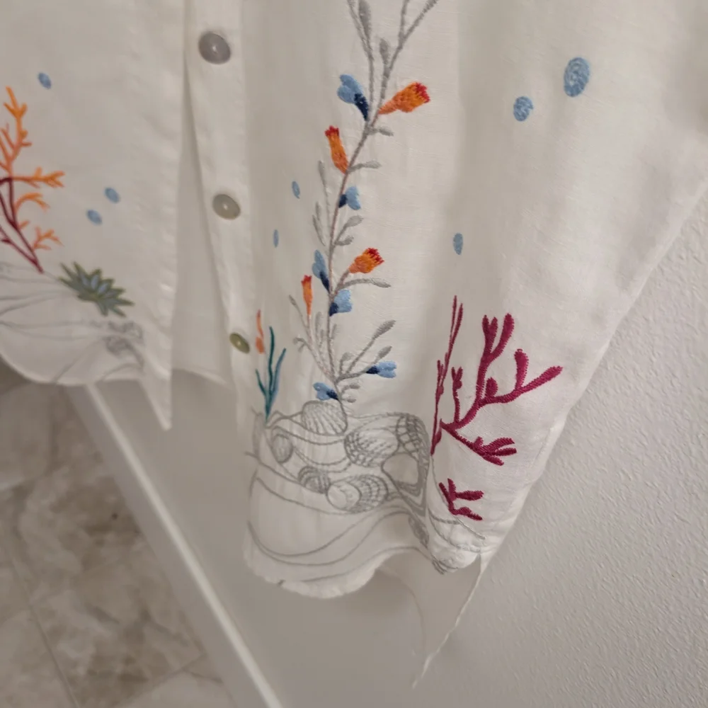 Beautiful Johnny Was Blouse with Embroidery Size XS. Just Dry Cleaned - Picture 6 of 10